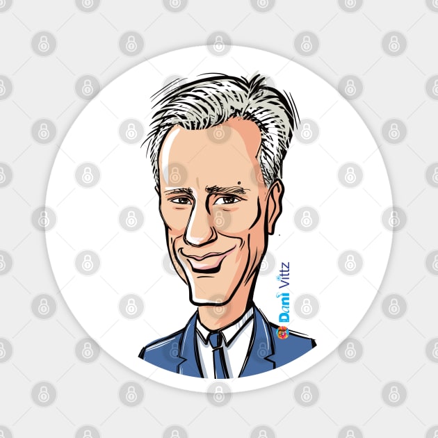 Caricature Portrait of the man in the suit Magnet by Dani Vittz